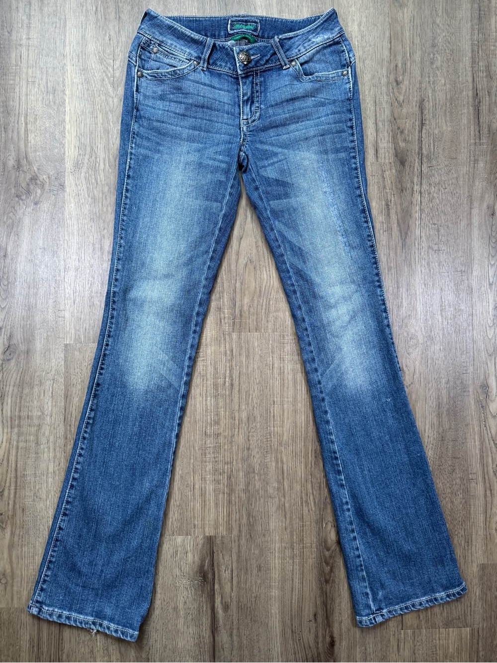 Kut from the Kloth Diana Skinny Distressed Medium Wash Jeans Size 3/4 L36